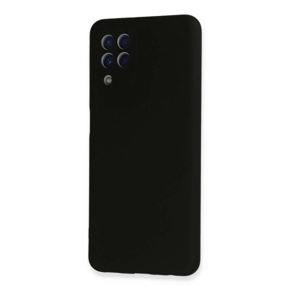 Samsung Galaxy A22 Kılıf Nano İçi Kadife Silikon - Siyah