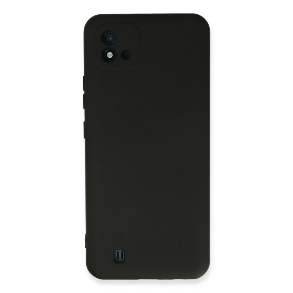 Realme C11 2021 Kılıf Nano İçi Kadife Silikon - Siyah