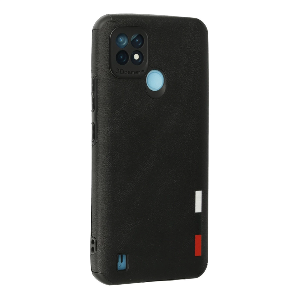 Realme C21 Kılıf Loop Deri Silikon - Siyah