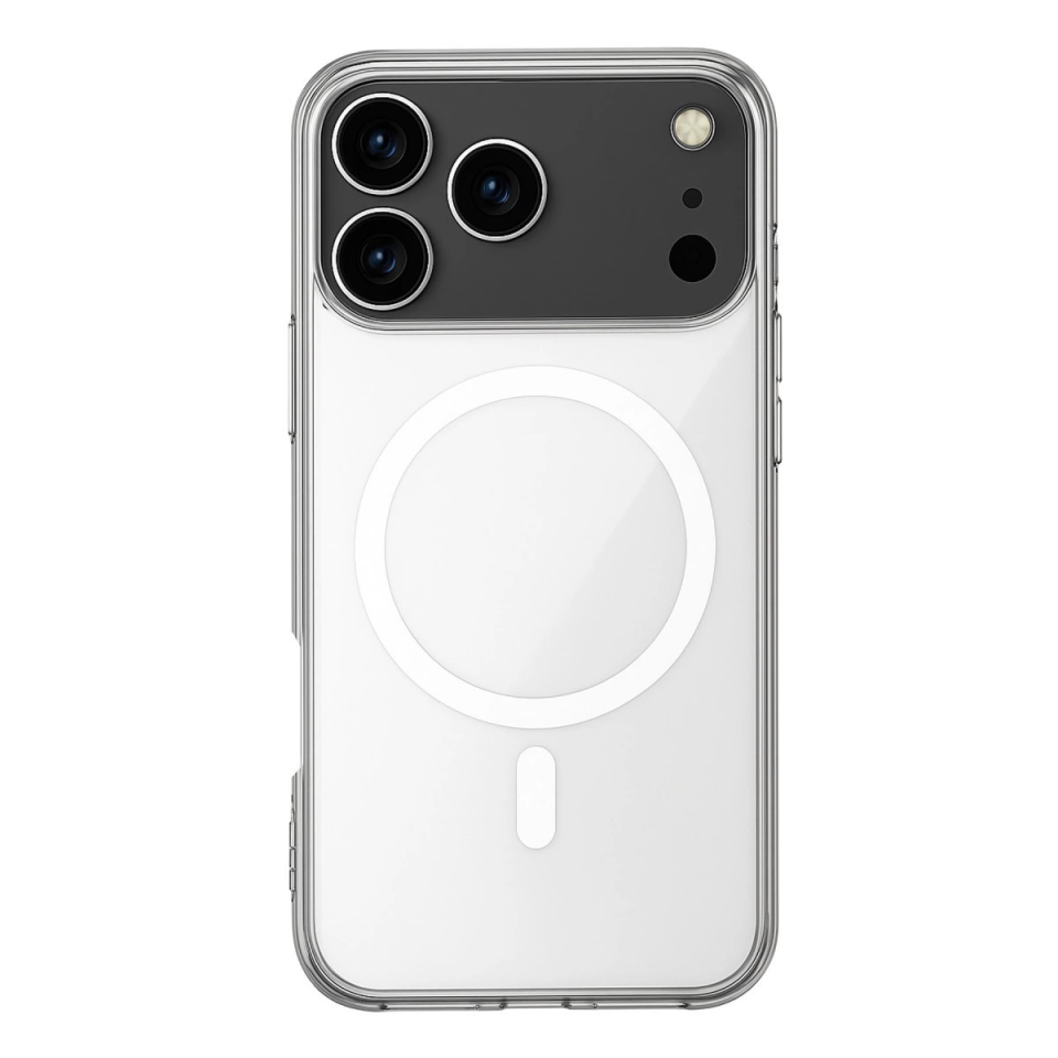 İphone 17 Pro Kılıf Magneticsafe Şeffaf Silikon - Şeffaf