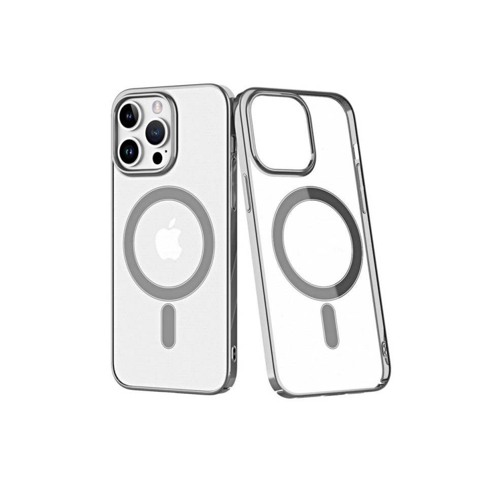 İphone 14 Pro Max Kılıf Element Magneticsafe Sert Kapak - Gümüş