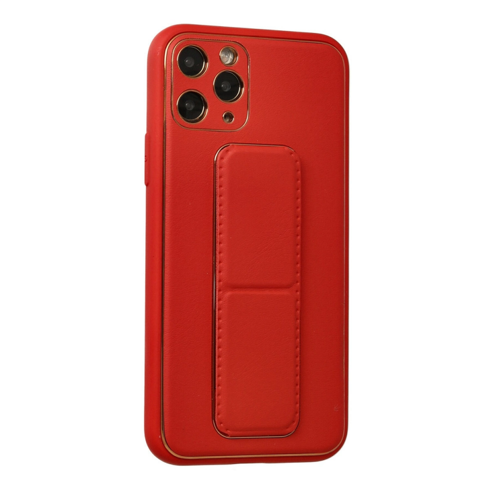 İphone 11 Pro Kılıf Coco Deri Standlı Kapak - Kırmızı