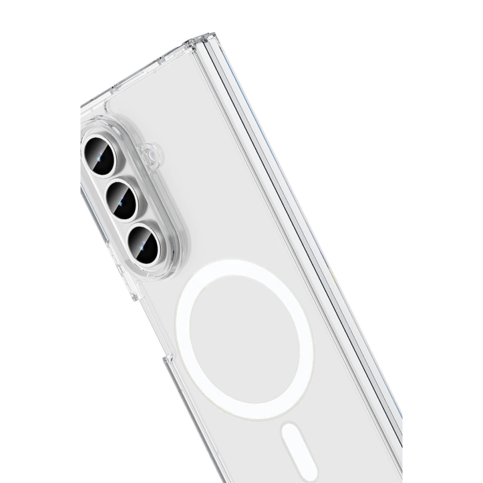 Samsung Galaxy Z Fold 7 Kılıf Magneticsafe Şeffaf Silikon - Şeffaf