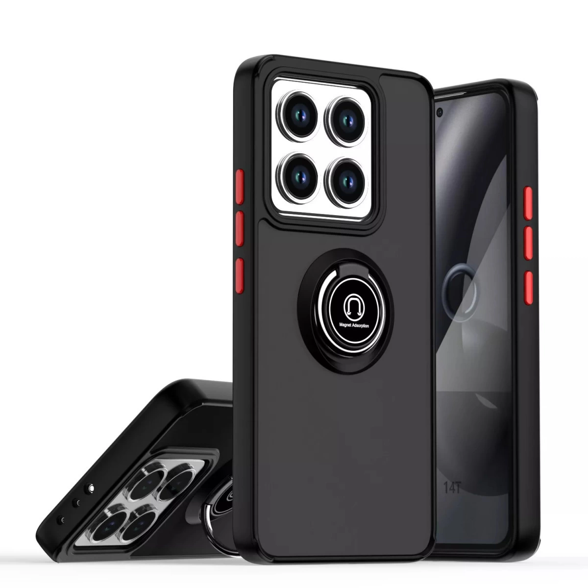 Xiaomi Mi 15 Kılıf Montreal Yüzüklü Silikon Kapak - Siyah