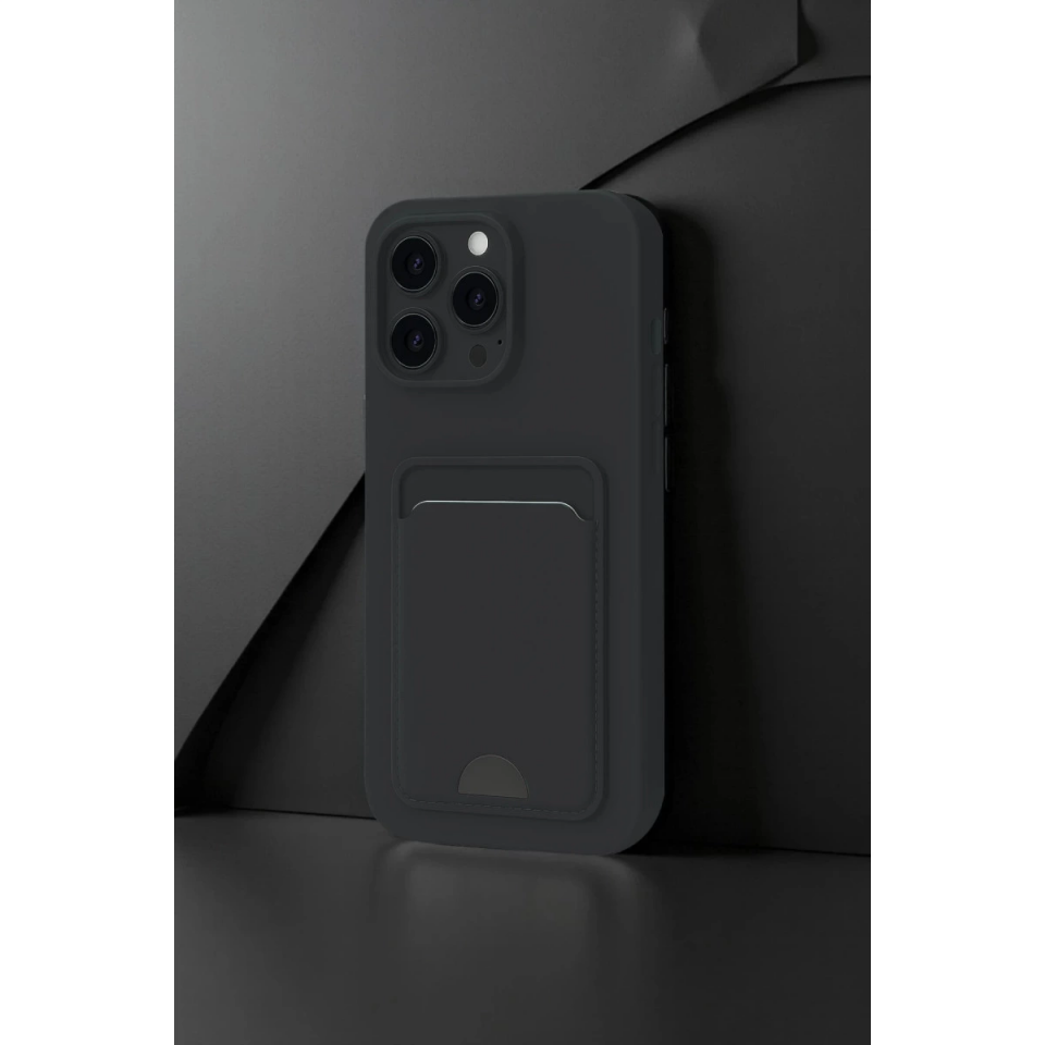 İphone 16 Pro Kılıf Kelvin Kartvizitli Silikon - Açık Yeşil
