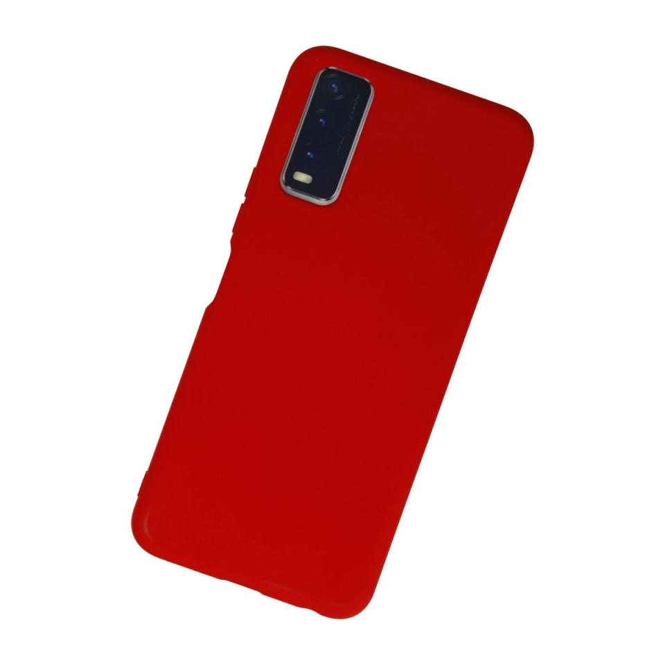Vivo Y11s Kılıf Nano İçi Kadife Silikon - Kırmızı