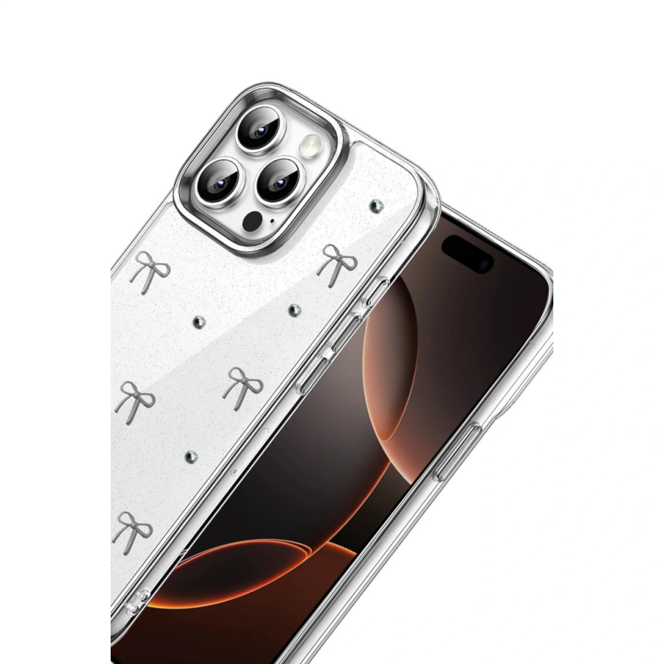 İphone 15 Pro Fiyonk Desenli Kapak - Desen 5