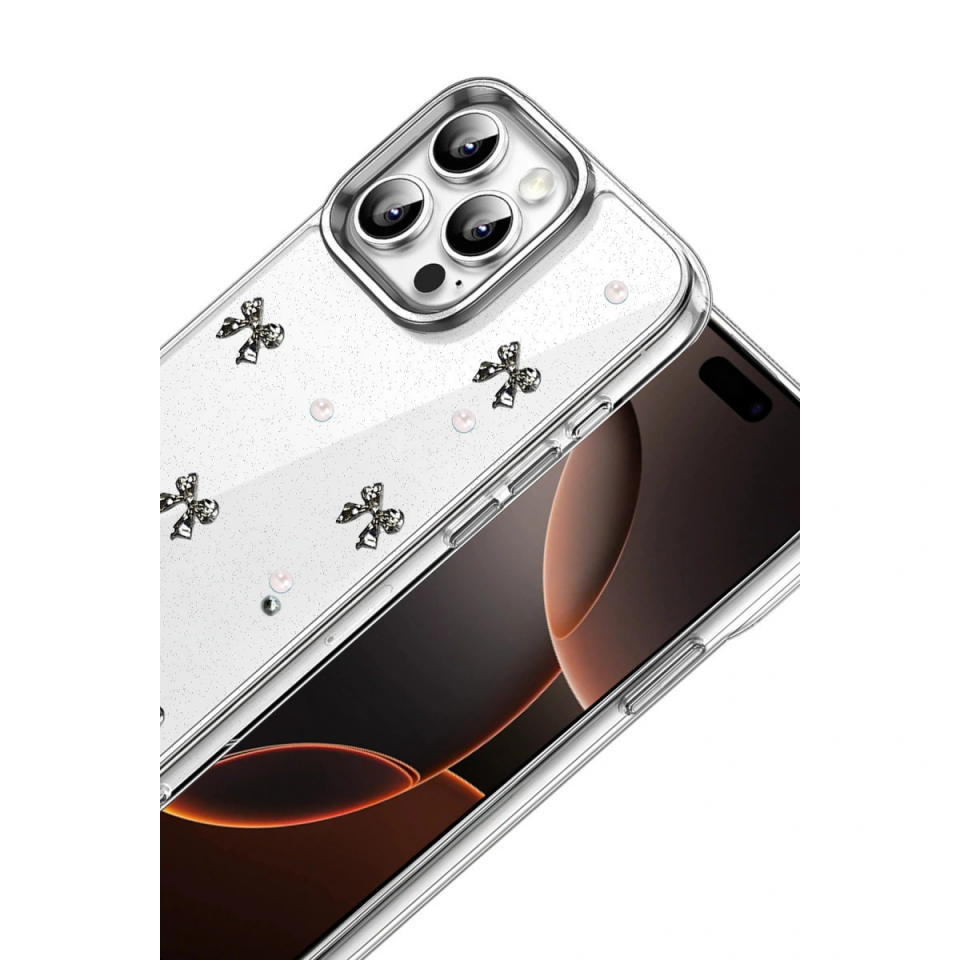 İphone 15 Pro Fiyonk Desenli Kapak - Desen 8