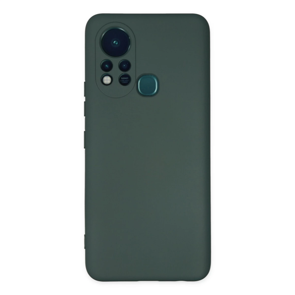 İnfinix Hot 11s Kılıf Nano İçi Kadife Silikon - Koyu Yeşil