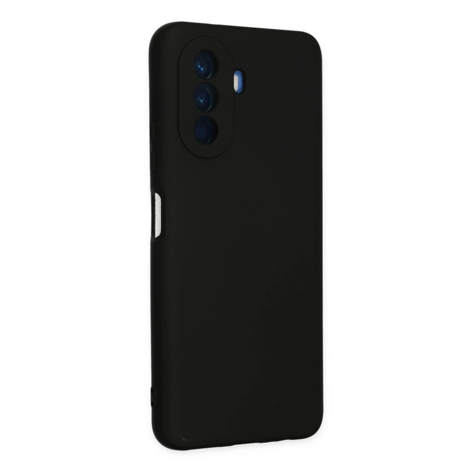 Huawei Nova Y70 Kılıf Nano İçi Kadife Silikon - Siyah