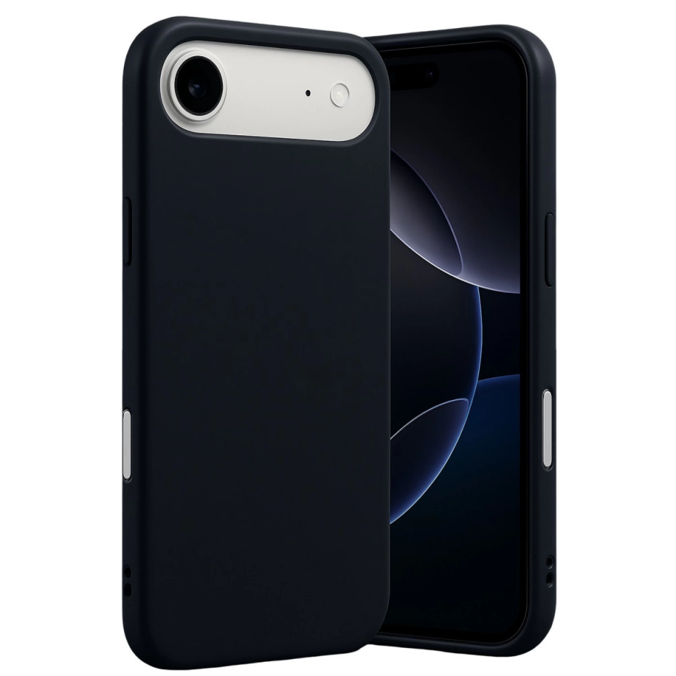 İphone 17 Air Nano İçi Kadife Silikon - Siyah