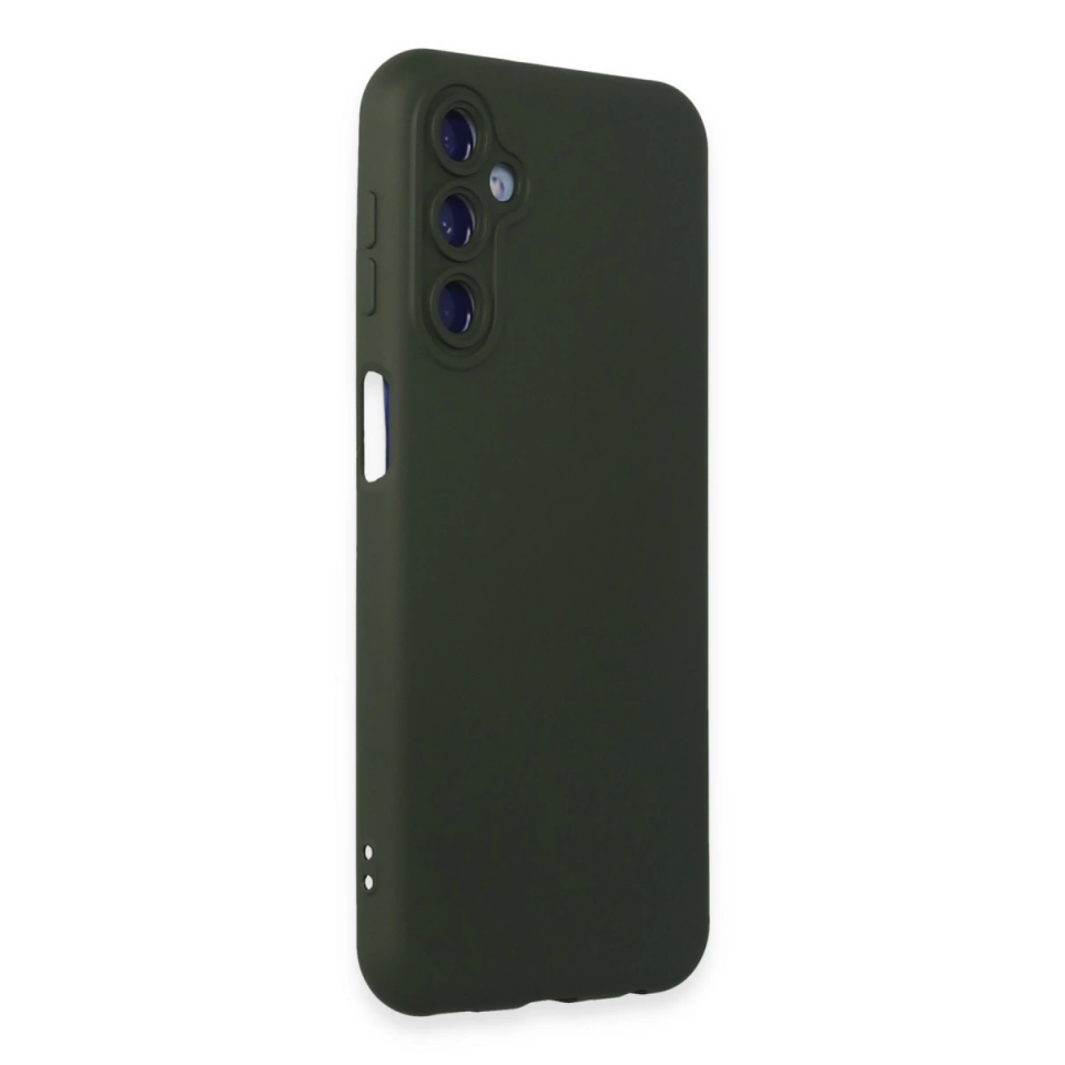 Samsung Galaxy M14 5g Kılıf Nano İçi Kadife Silikon - Koyu Yeşil