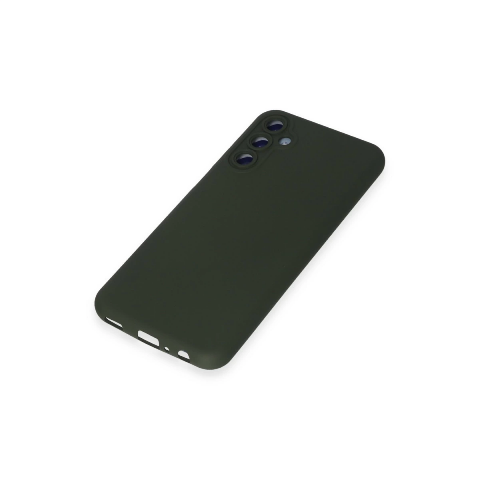 Samsung Galaxy M14 5g Kılıf Nano İçi Kadife Silikon - Koyu Yeşil
