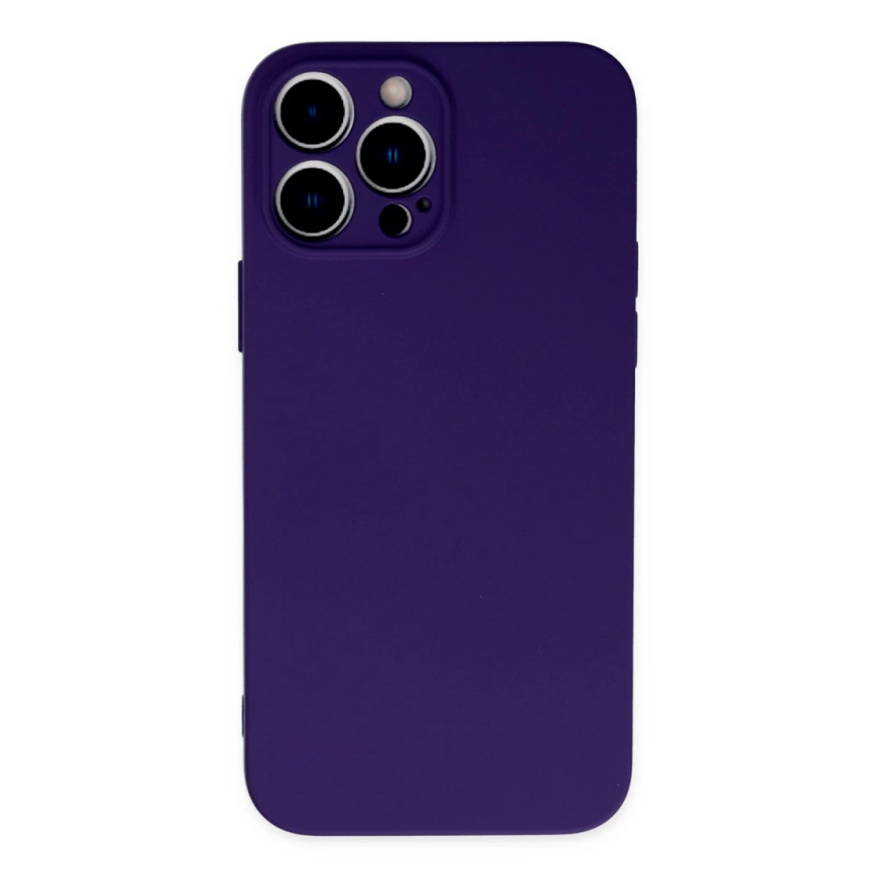 İphone 13 Pro Kılıf Nano İçi Kadife Silikon - Mor