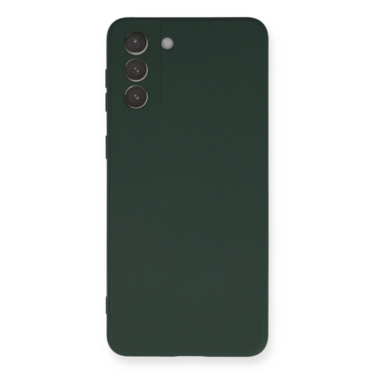 Samsung Galaxy S21 Plus Kılıf Nano İçi Kadife Silikon - Koyu Yeşil