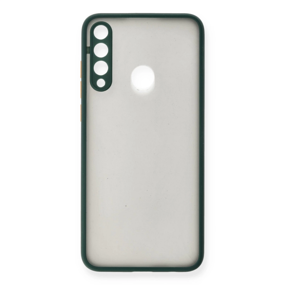 Huawei Y6p Kılıf Montreal Silikon Kapak - Yeşil
