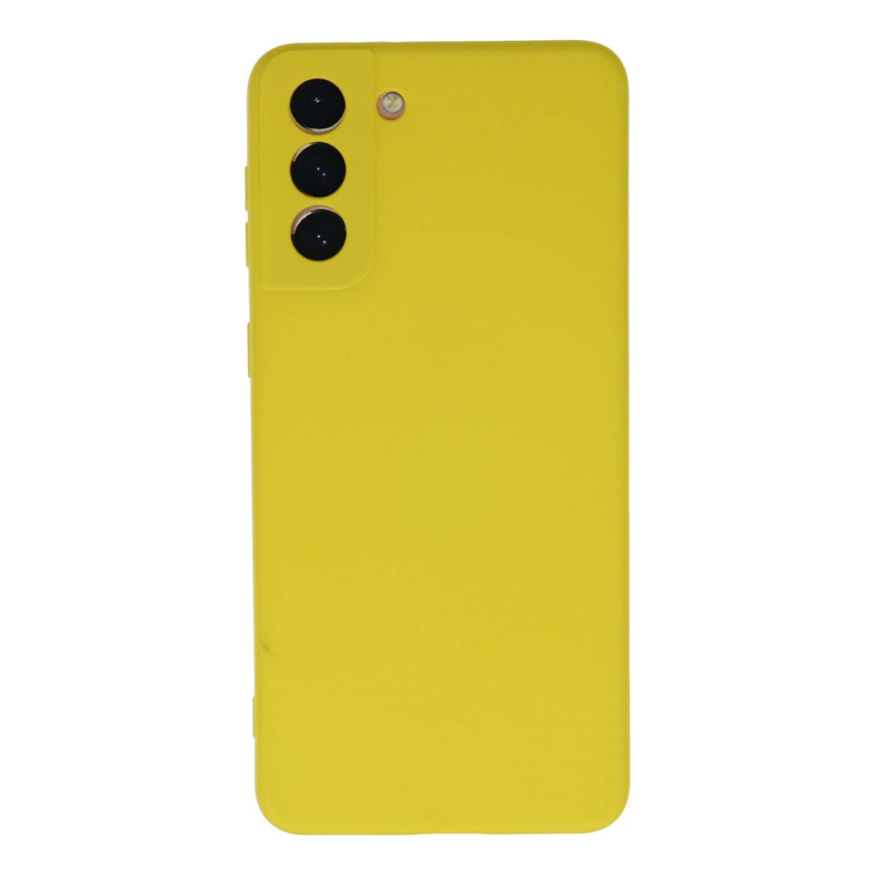 Samsung Galaxy S21 Plus Kılıf Nano İçi Kadife Silikon - Sarı