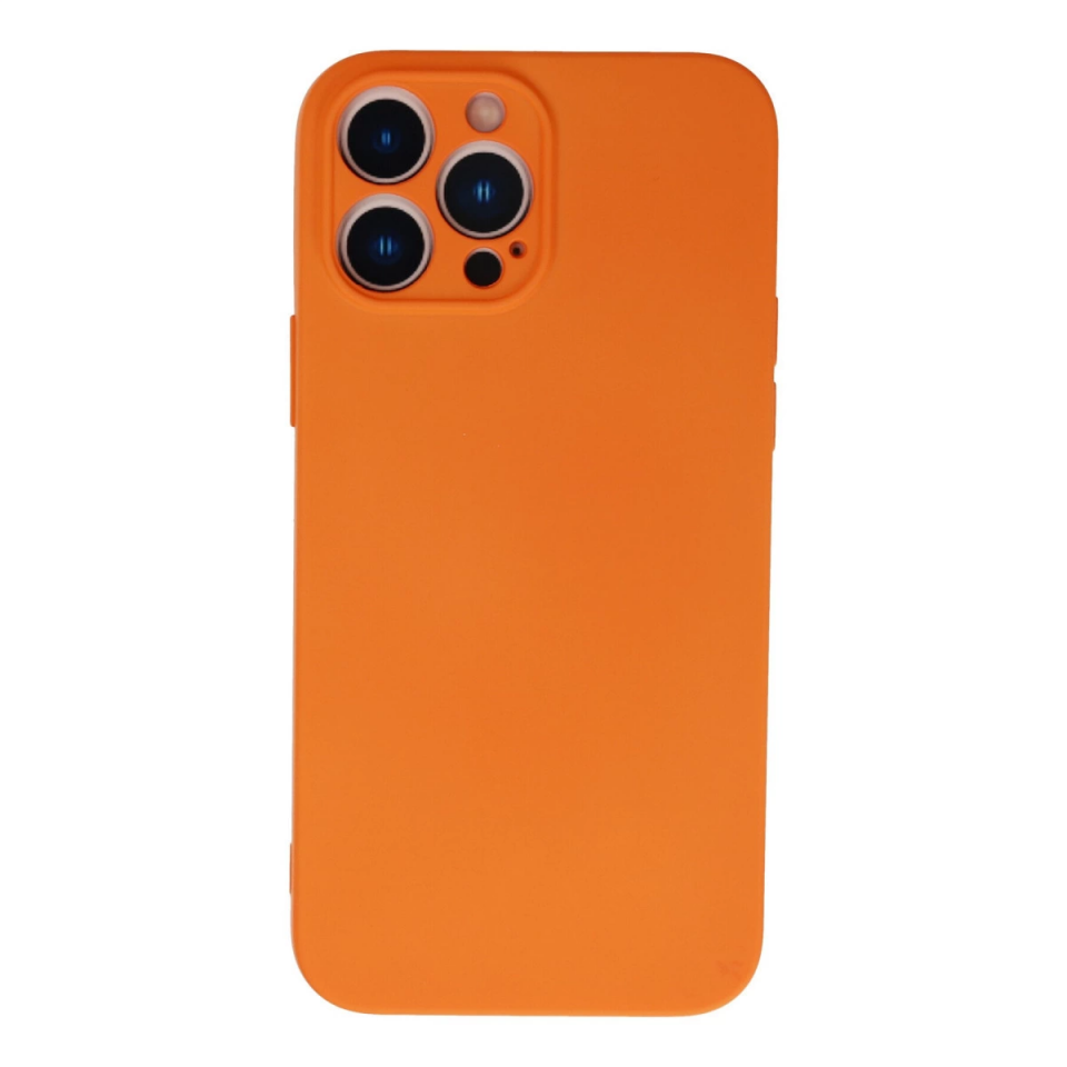 İphone 13 Pro Max Kılıf Nano İçi Kadife Silikon - Turuncu