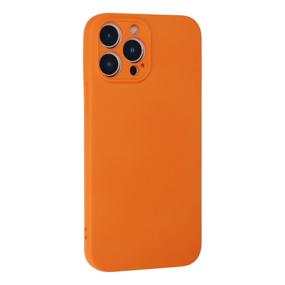 İphone 13 Pro Max Kılıf Nano İçi Kadife Silikon - Turuncu