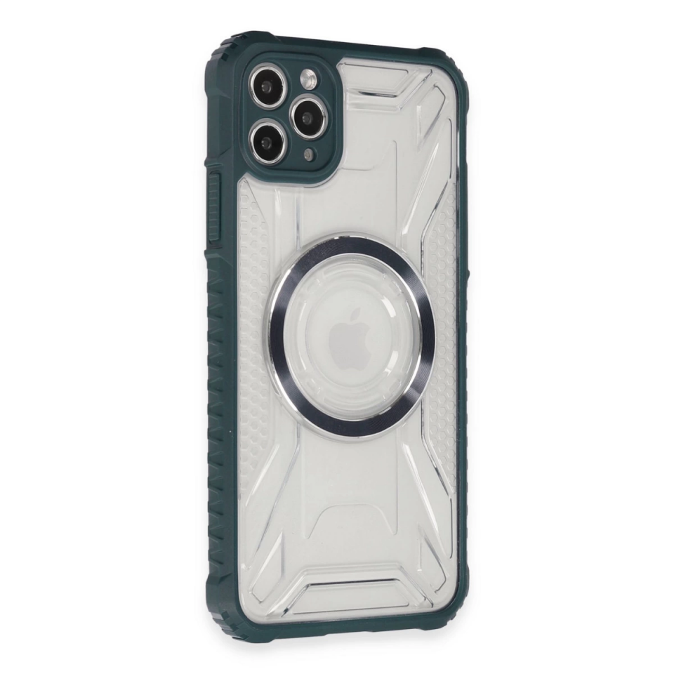 İphone 11 Pro Max Kılıf Prag Magneticsafe Kapak - Koyu Yeşil