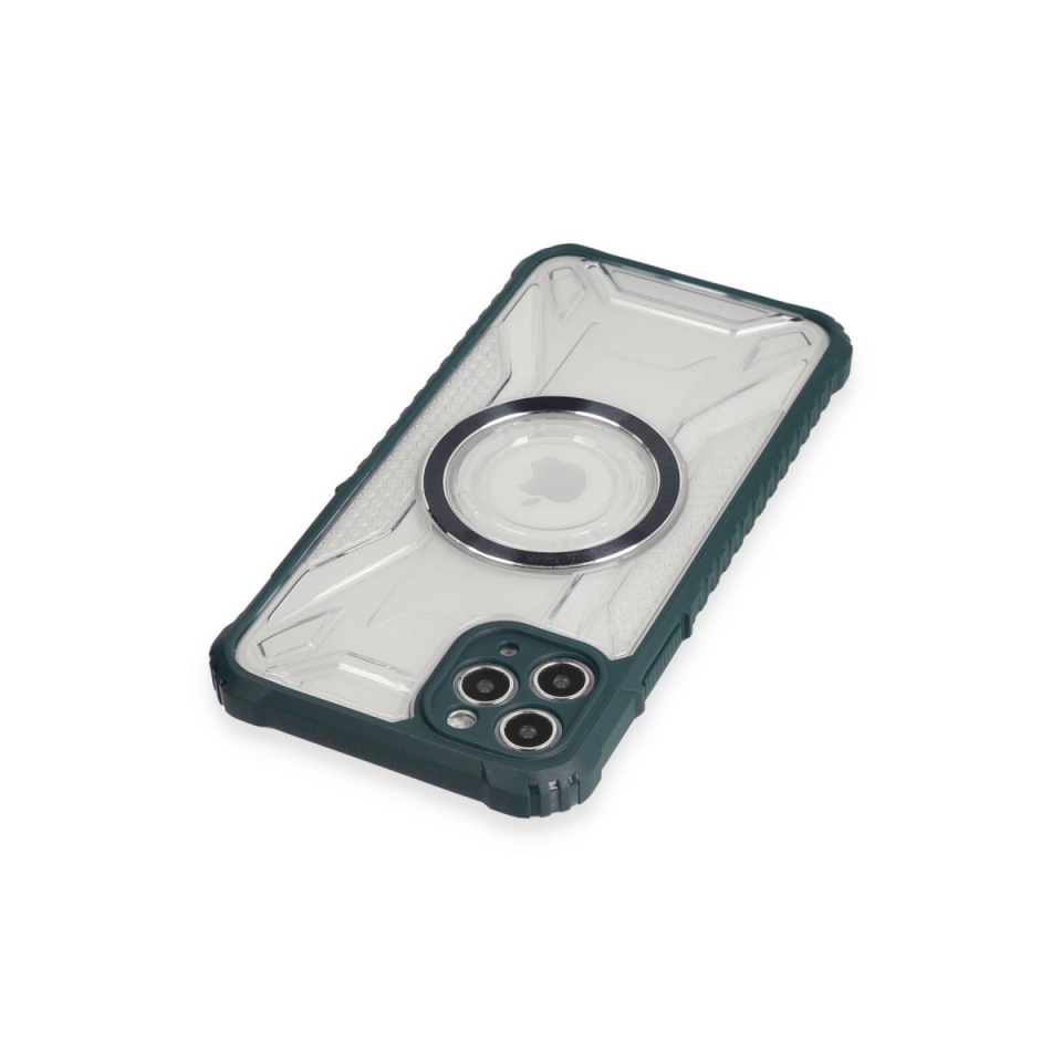 İphone 11 Pro Max Kılıf Prag Magneticsafe Kapak - Koyu Yeşil