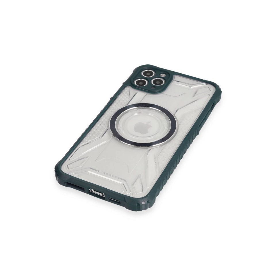 İphone 11 Pro Max Kılıf Prag Magneticsafe Kapak - Koyu Yeşil
