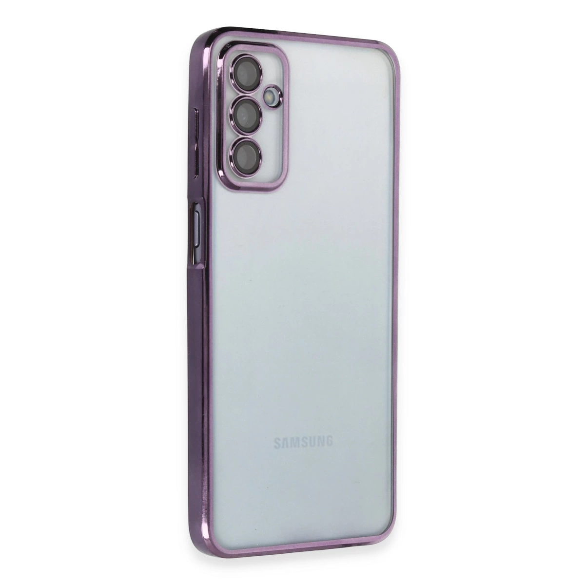 Samsung Galaxy M23 Kılıf Razer Lensli Silikon - Mor