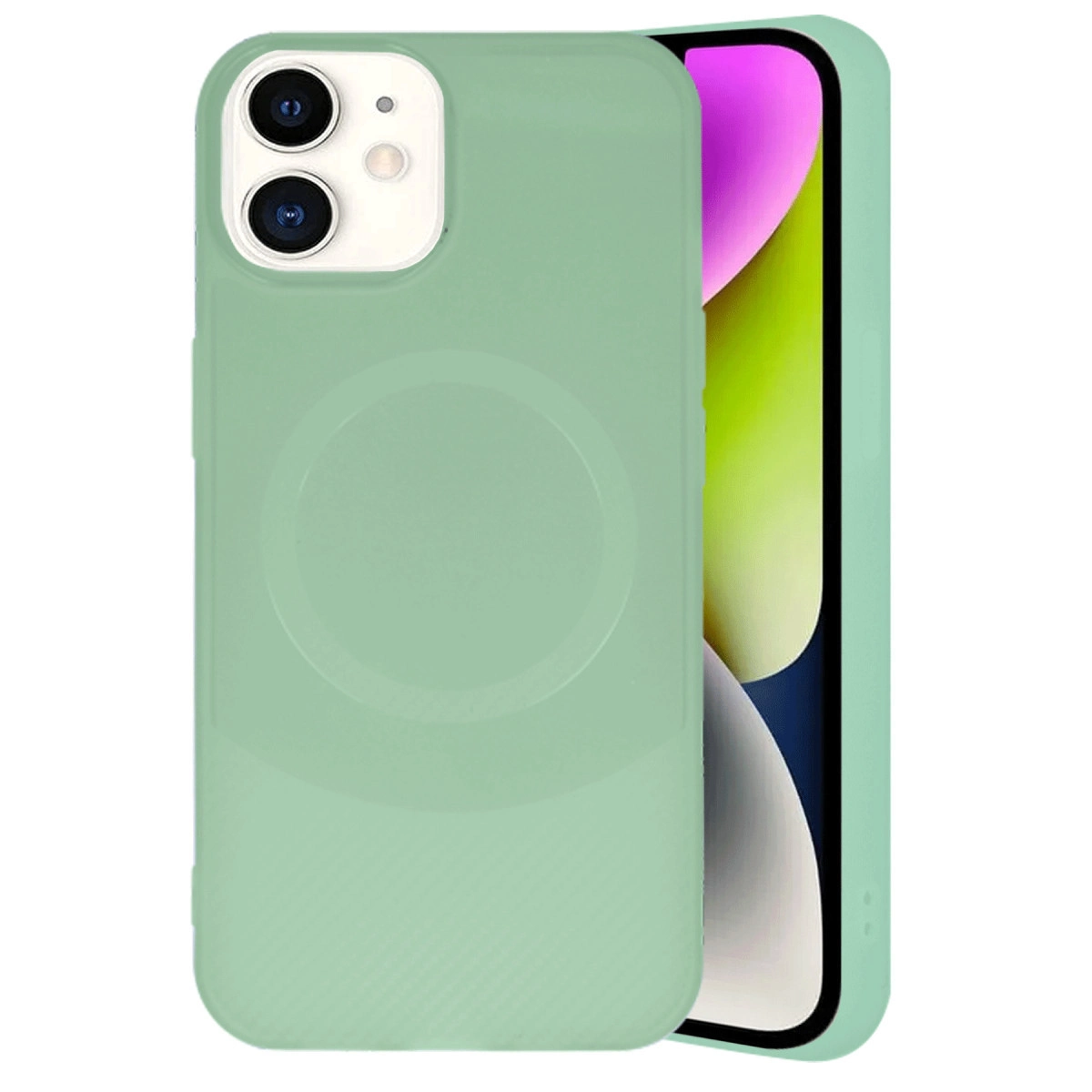 İphone 11 Kılıf Maya Karbon Kapak - Su Yeşili