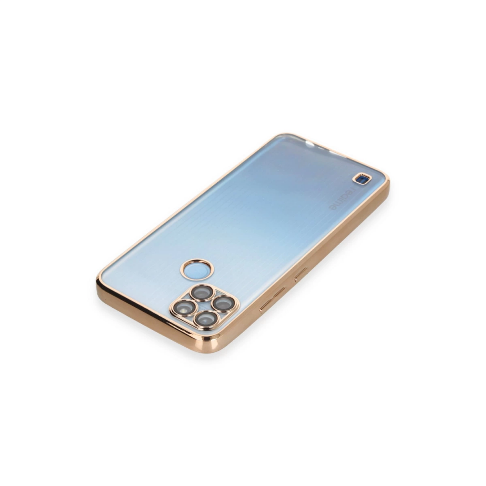 Realme C25y Kılıf Razer Lensli Silikon - Gold