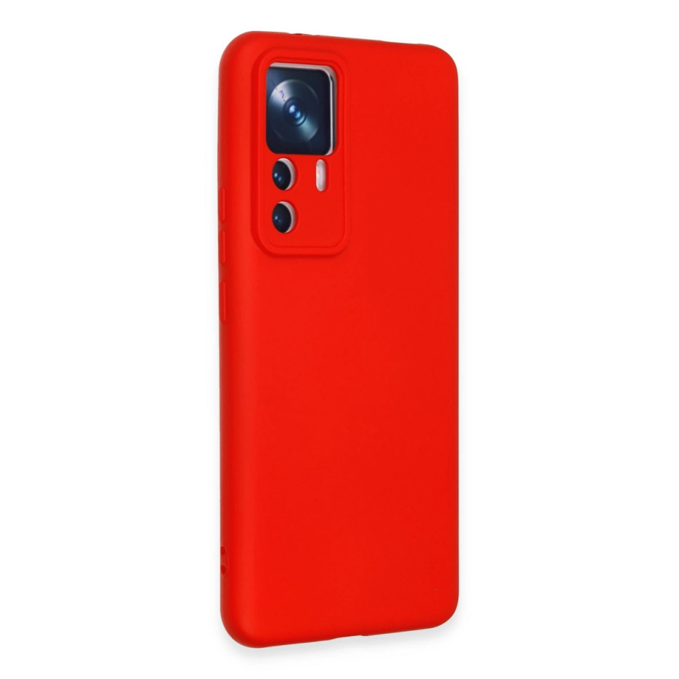 Xiaomi Mi 12t Pro Kılıf Nano İçi Kadife Silikon - Kırmızı