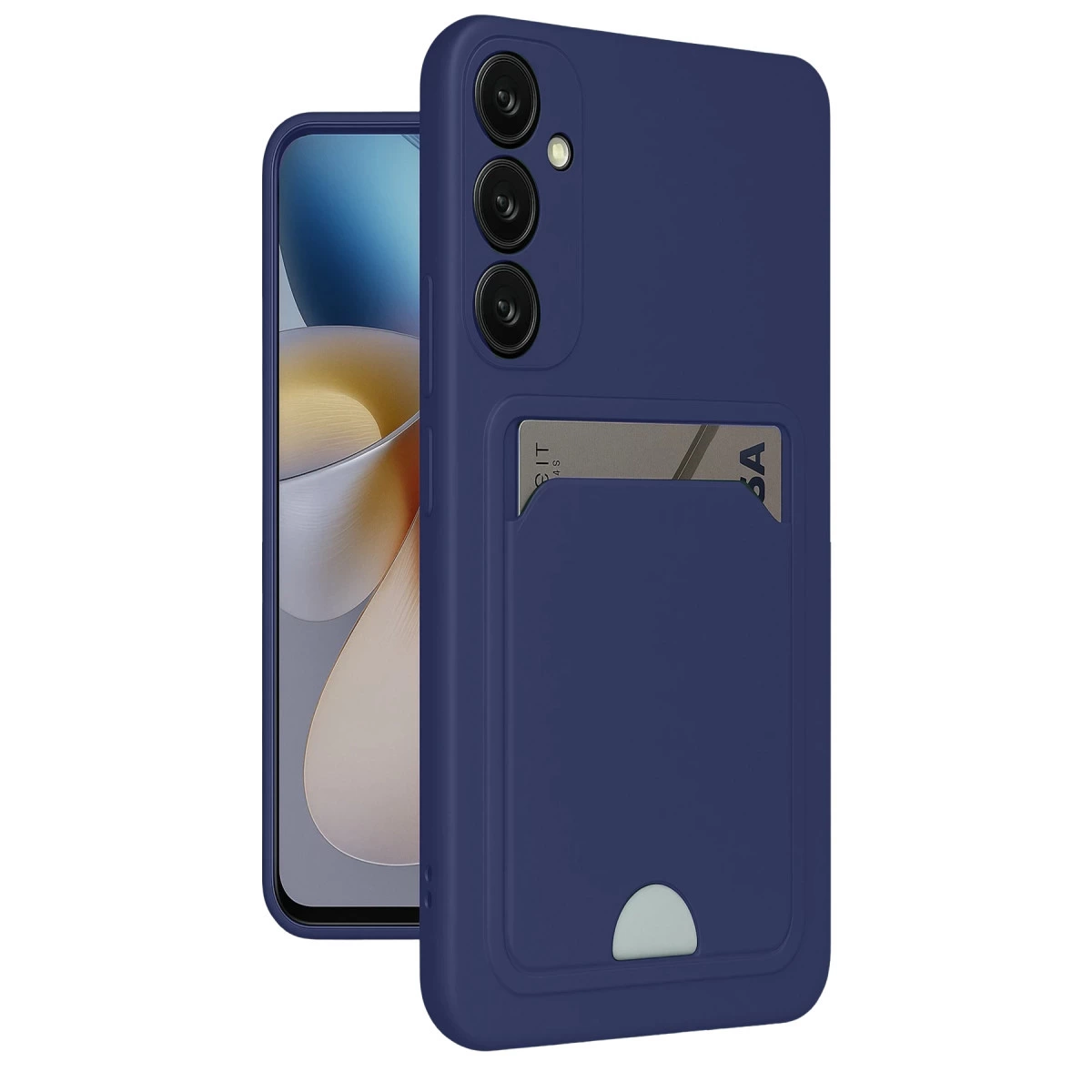 Samsung Galaxy M15 Kelvin Kartvizitli Silikon - Lacivert