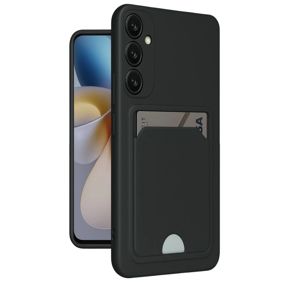 Samsung Galaxy M15 Kelvin Kartvizitli Silikon - Siyah