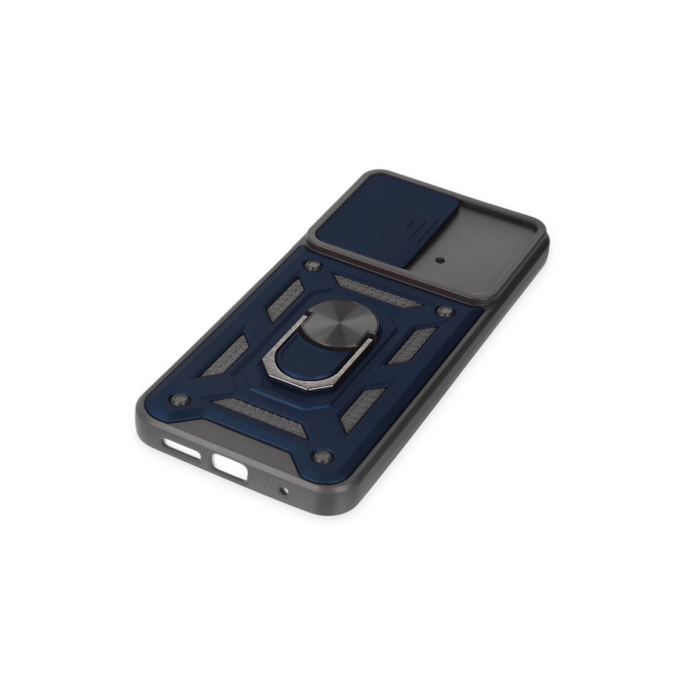 Xiaomi Poco M4 Pro 4g Kılıf Pars Lens Yüzüklü Silikon - Lacivert