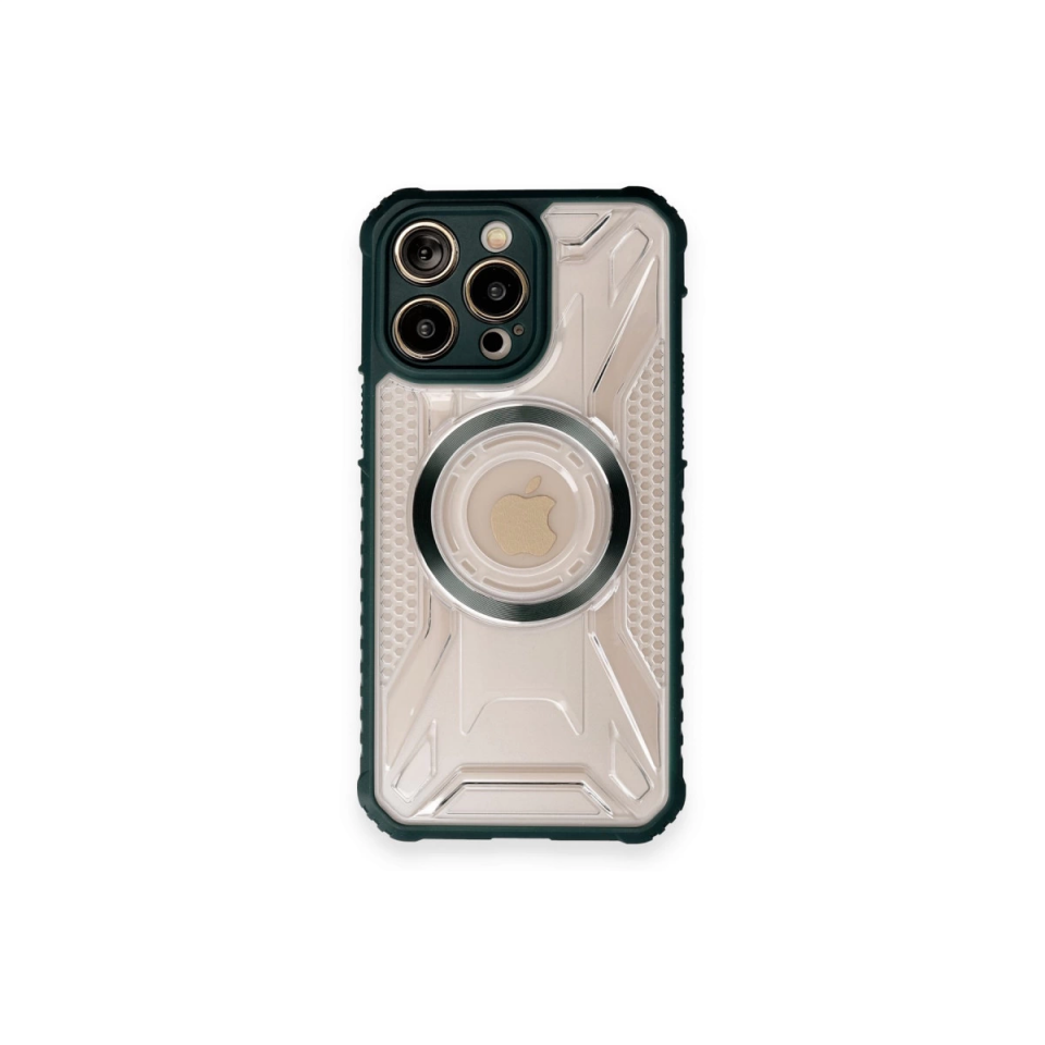 İphone 12 Pro Max Kılıf Prag Magneticsafe Kapak - Koyu Yeşil