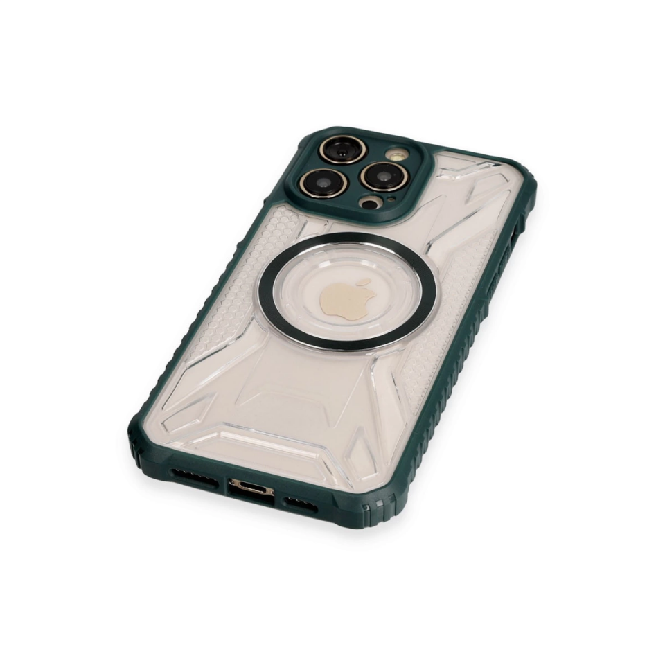 İphone 12 Pro Max Kılıf Prag Magneticsafe Kapak - Koyu Yeşil