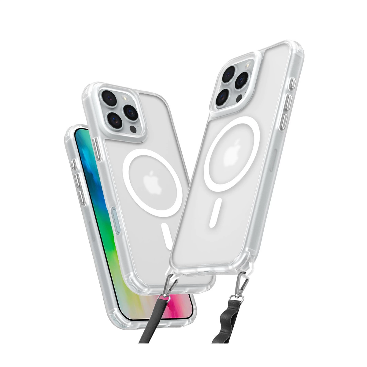 İphone 16 Pro Max Kılıf Enka Magsafe Silikon Kılıf - Şeffaf