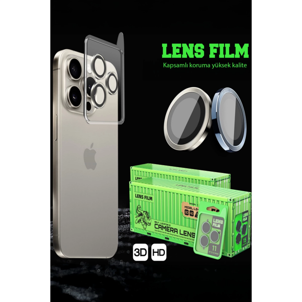 İphone 17 Air Raze Metal Kamera Lens - Gümüş