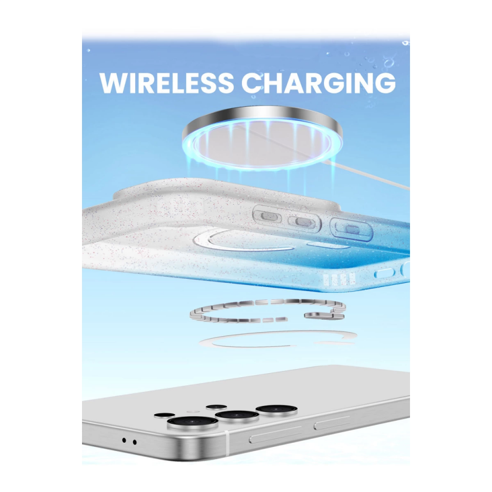 Samsung Galaxy S25 Ultra Pummel Shiny Magsafe Kapak - Mavi