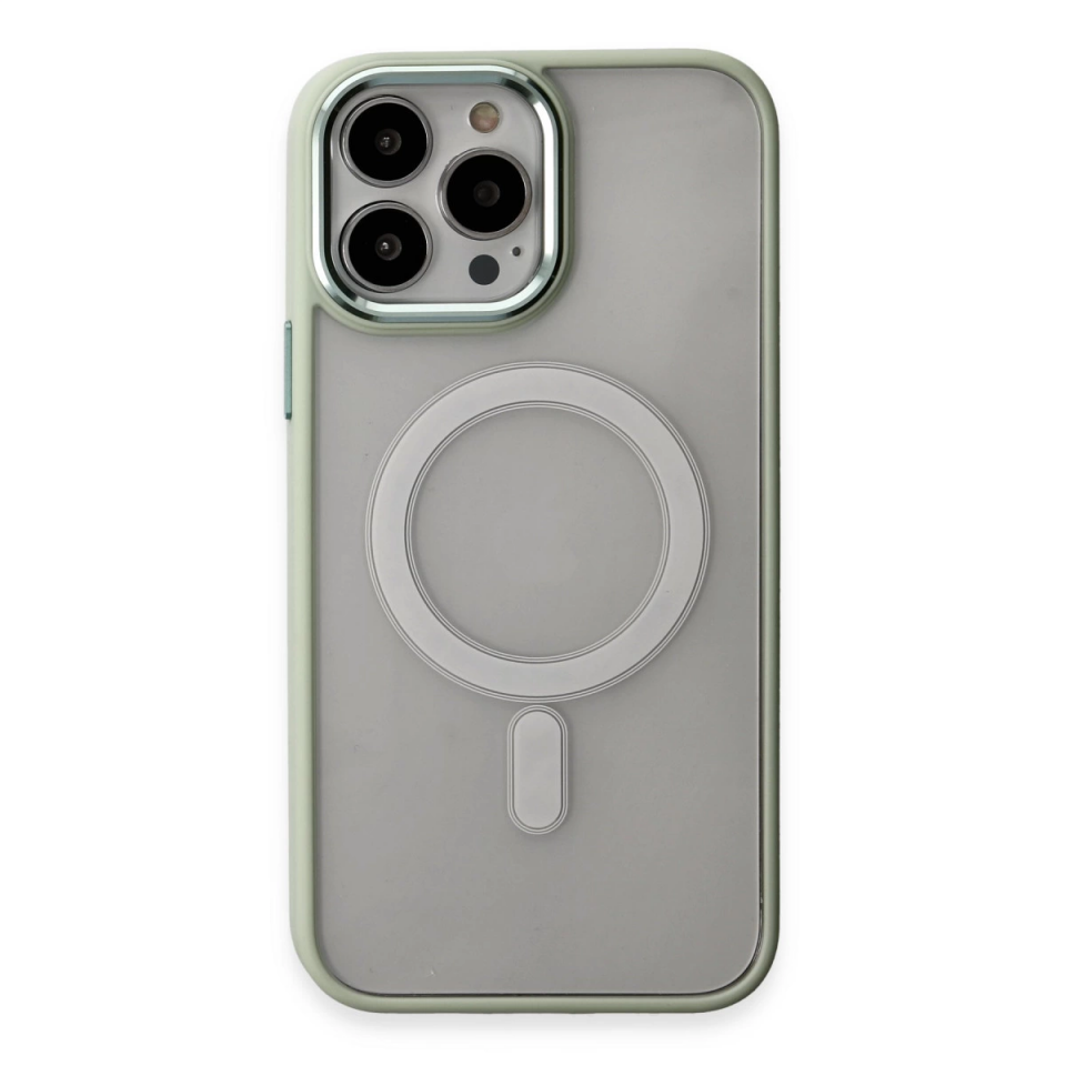 İphone 15 Pro Kılıf Room Magneticsafe Silikon - Su Yeşili