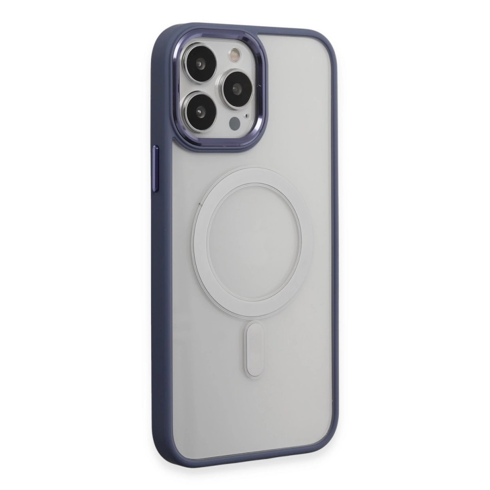 İphone 15 Pro Max Kılıf Room Magneticsafe Silikon - Sierra Blue