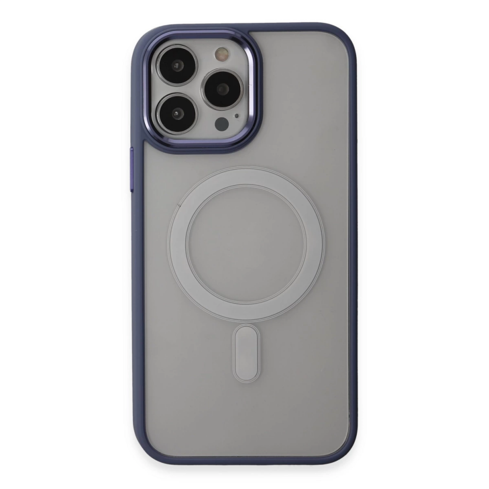 İphone 15 Pro Max Kılıf Room Magneticsafe Silikon - Sierra Blue