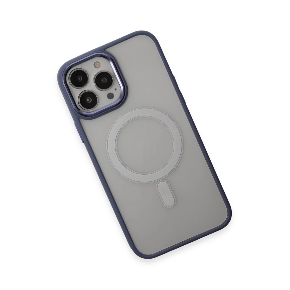 İphone 15 Pro Max Kılıf Room Magneticsafe Silikon - Sierra Blue
