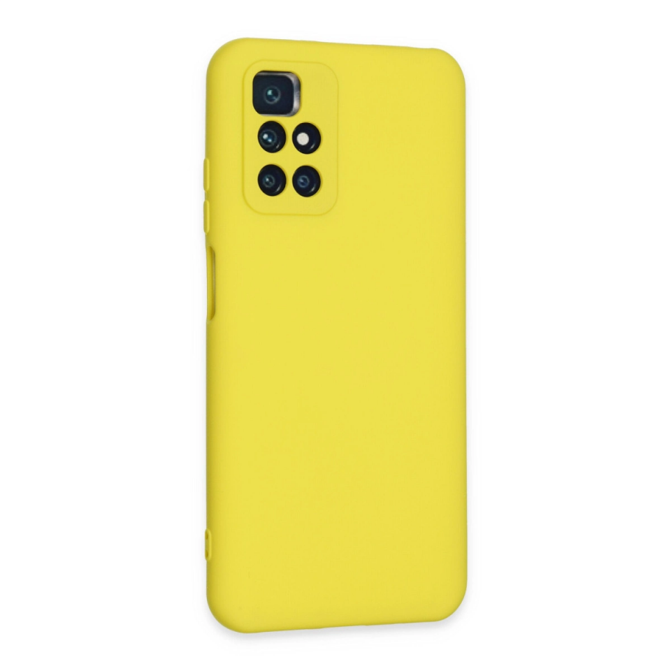 Xiaomi Redmi 10 2022 Kılıf Nano İçi Kadife Silikon - Sarı