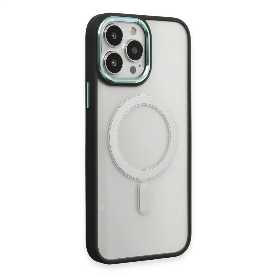İphone 15 Pro Max Kılıf Room Magneticsafe Silikon - Köknar Yeşili