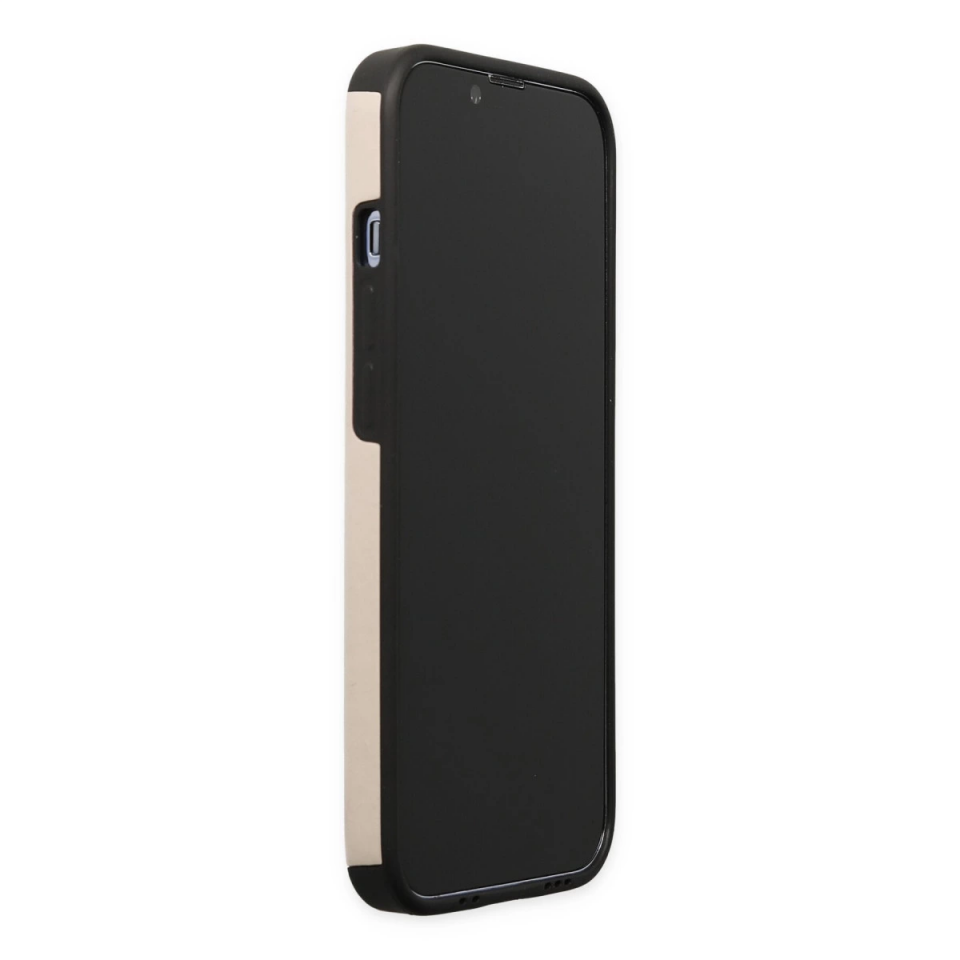 İphone 13 Pro Max Kılıf Mega Standlı Silikon - Gold
