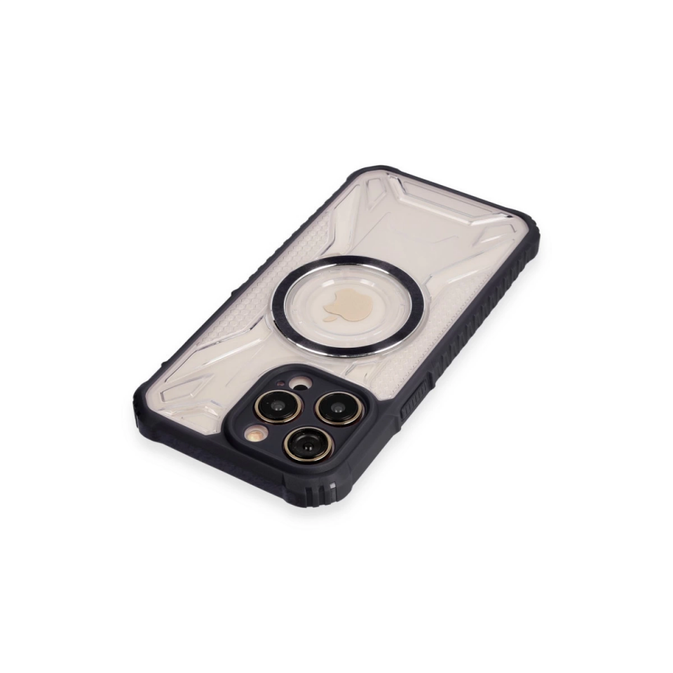 İphone 13 Pro Kılıf Prag Magneticsafe Kapak - Siyah