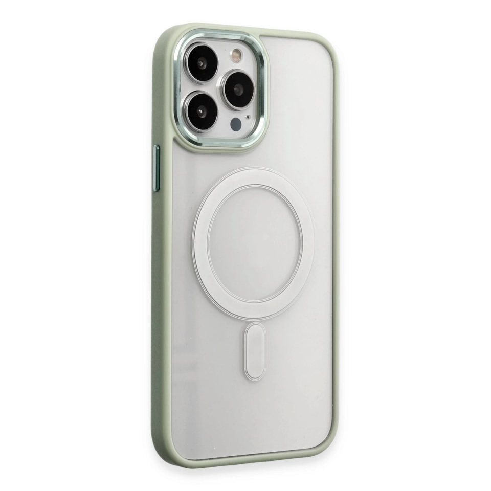 İphone 15 Pro Max Kılıf Room Magneticsafe Silikon - Su Yeşili