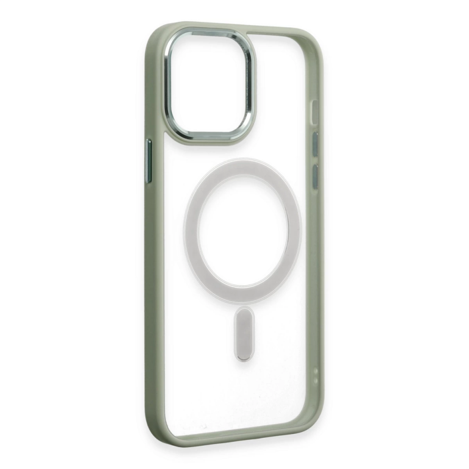 İphone 15 Pro Max Kılıf Room Magneticsafe Silikon - Su Yeşili