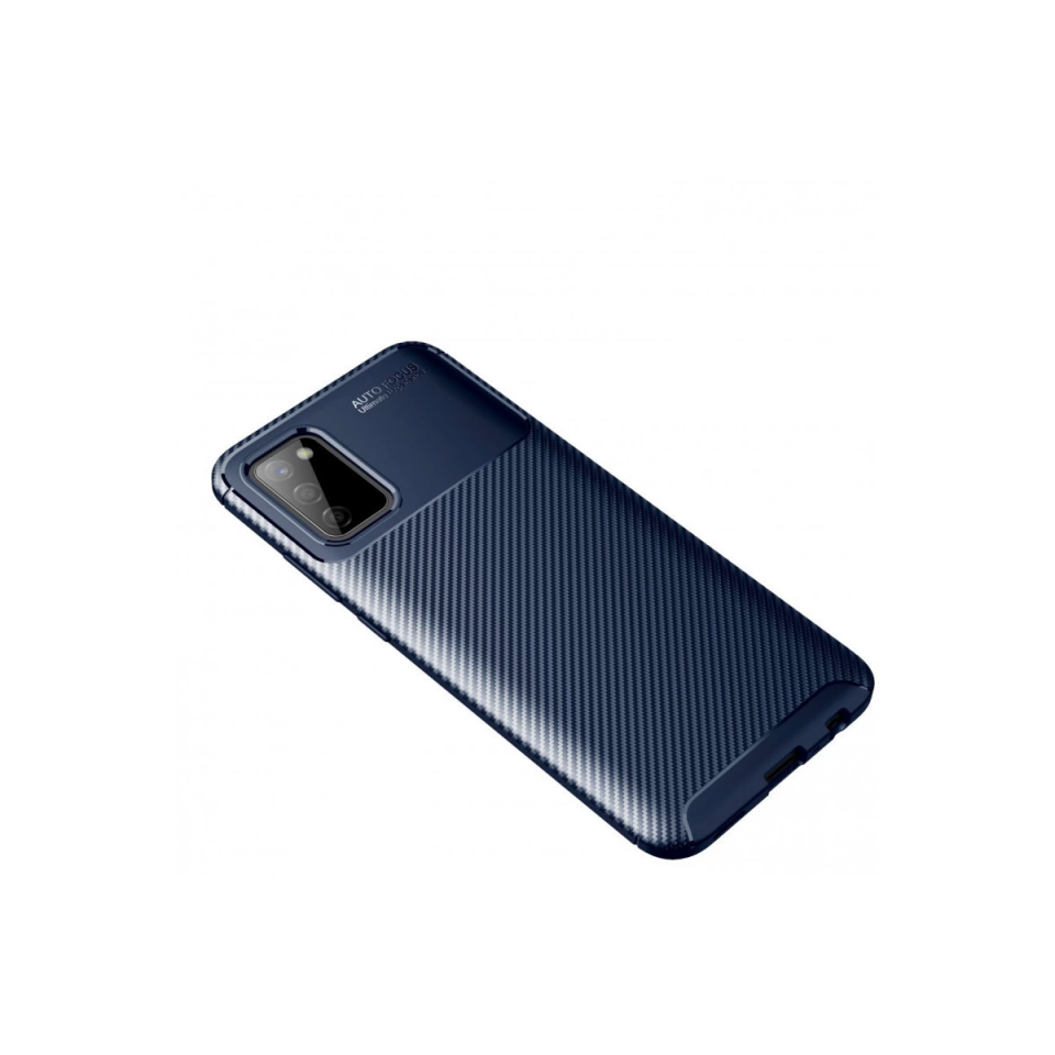 Samsung Galaxy A02s Kılıf Auto Focus Karbon Kapak - Lacivert