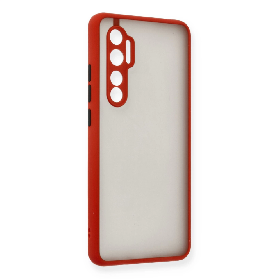 Xiaomi Mi Note 10 Lite Kılıf Montreal Silikon Kapak - Kırmızı